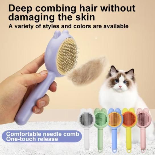 Double-Sided Pet Grooming Comb – Rabbit-Ear Design