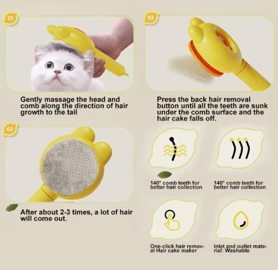 Double-Sided Pet Grooming Comb – Rabbit-Ear Design